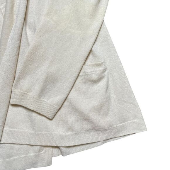 Theory Merino Wool Cardigan Sweater Cream Size Large - Picture 5 of 8